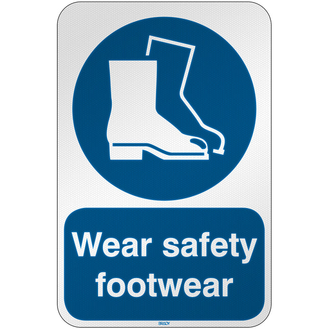 ISO Safety Sign  Wear safety footwear