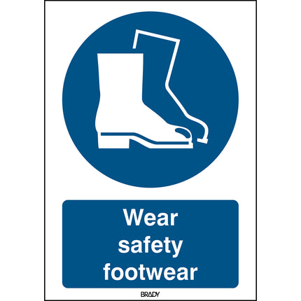 ISO Safety Sign  Wear safety footwear