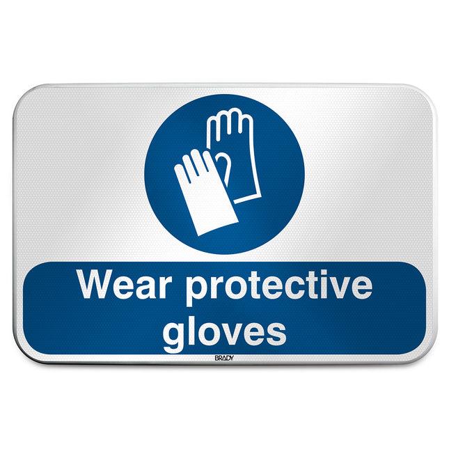 ISO Safety Sign  Wear protective gloves