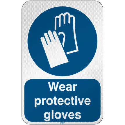 ISO Safety Sign  Wear protective gloves