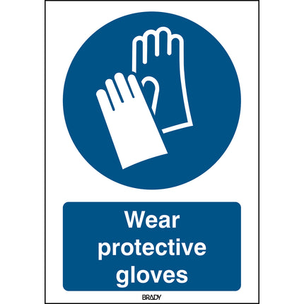 ISO Safety Sign  Wear protective gloves