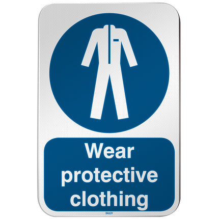 ISO Safety Sign  Wear protective clothing