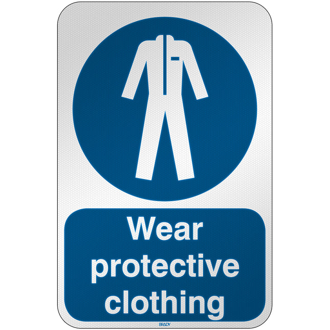 ISO Safety Sign  Wear protective clothing
