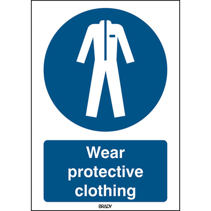 ISO Safety Sign  Wear protective clothing