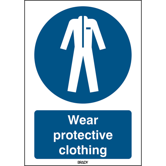 ISO Safety Sign  Wear protective clothing