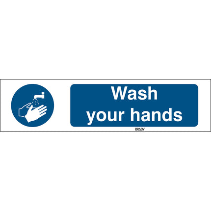 ISO Safety Sign  Wash your hands