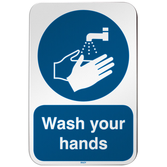 ISO Safety Sign  Wash your hands