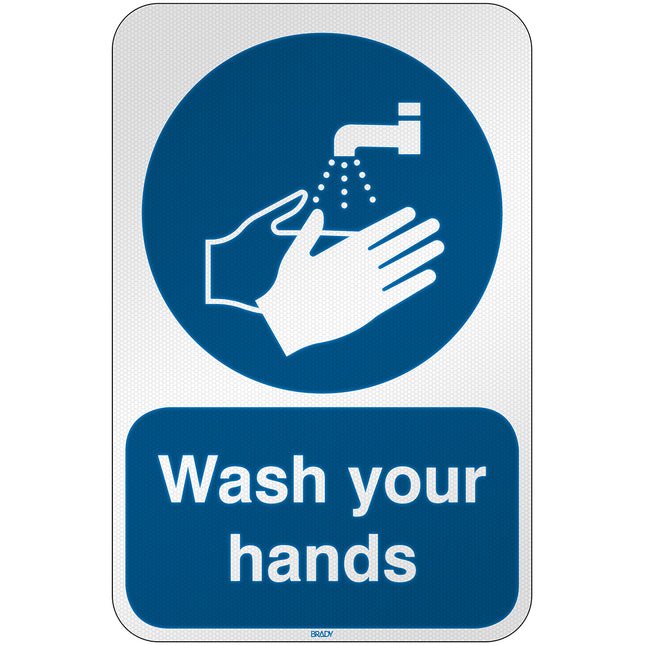 ISO Safety Sign  Wash your hands