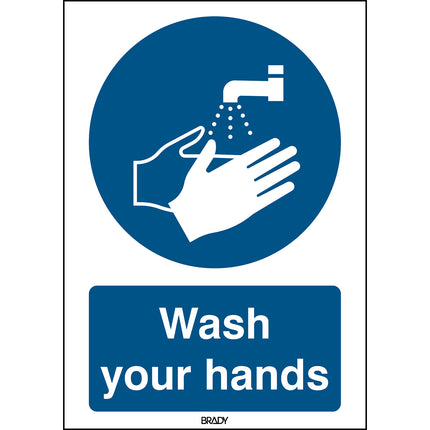 ISO Safety Sign  Wash your hands