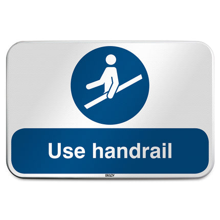 ISO Safety Sign  Use handrail