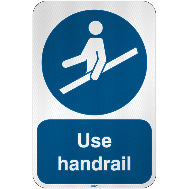 ISO Safety Sign  Use handrail
