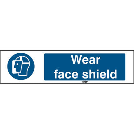 ISO Safety Sign  Wear face shield