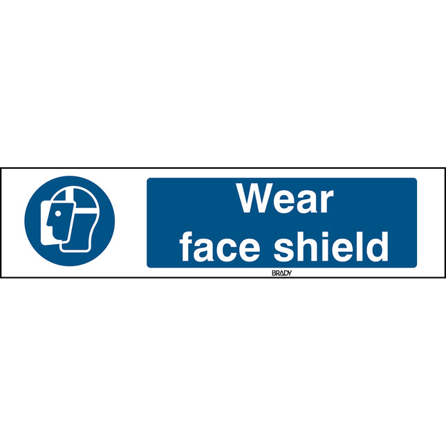 ISO Safety Sign  Wear face shield
