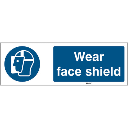 ISO Safety Sign  Wear face shield