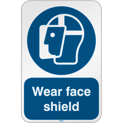 ISO Safety Sign  Wear face shield