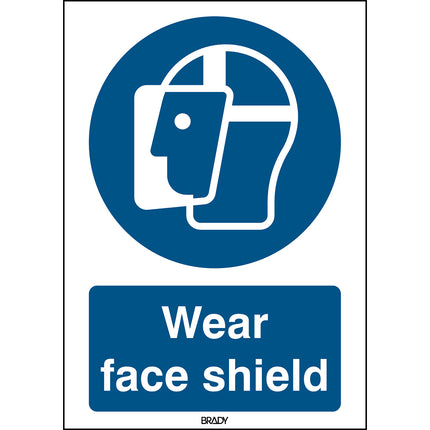 ISO Safety Sign  Wear face shield