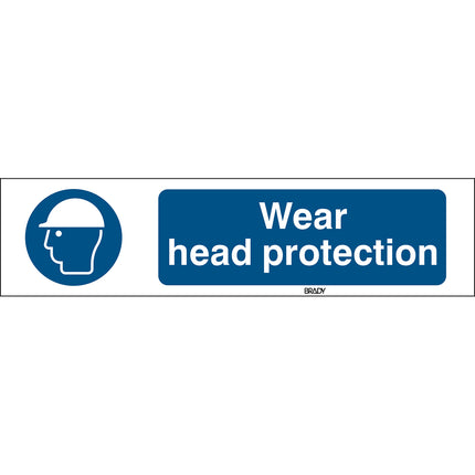 ISO Safety Sign  Wear head protection