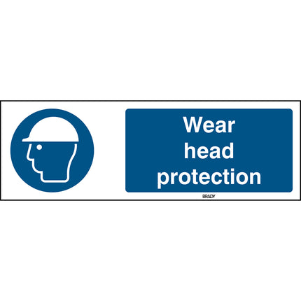 ISO Safety Sign  Wear head protection