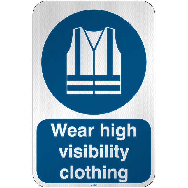ISO Safety Sign  Wear high visibility clothing