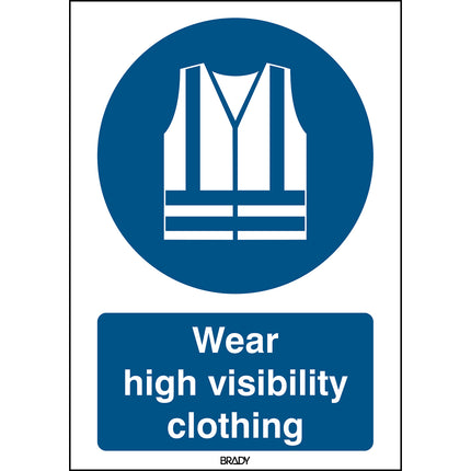 ISO Safety Sign  Wear high visibility clothing