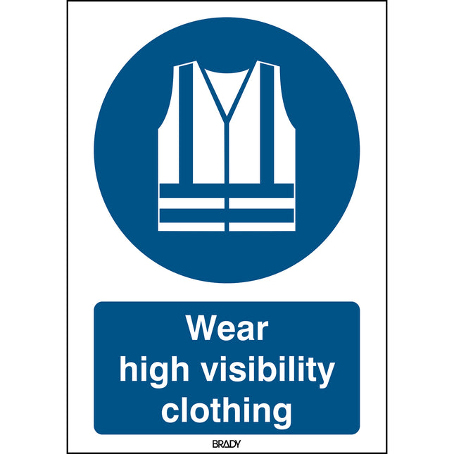 ISO Safety Sign  Wear high visibility clothing