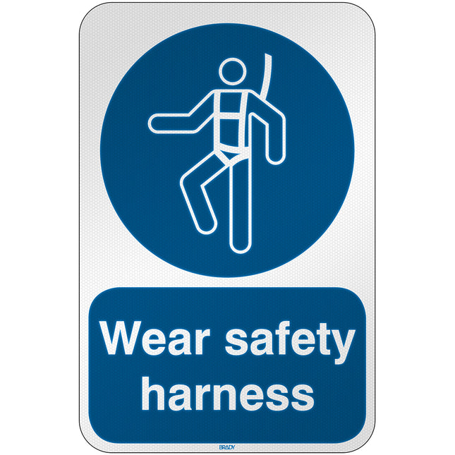 ISO Safety Sign  Wear safety harness