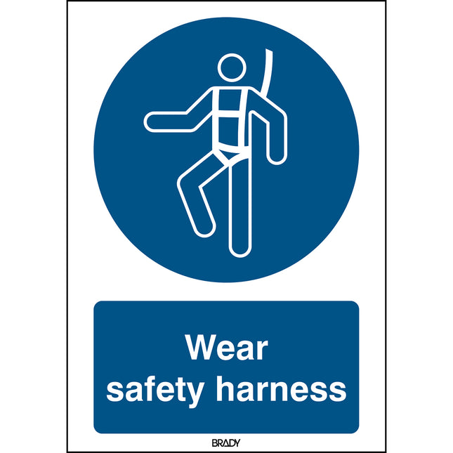 ISO Safety Sign  Wear safety harness