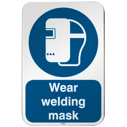 ISO Safety Sign  Wear welding mask