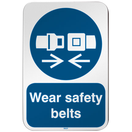 ISO Safety Sign  Wear safety belts