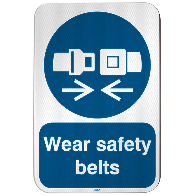 ISO Safety Sign  Wear safety belts
