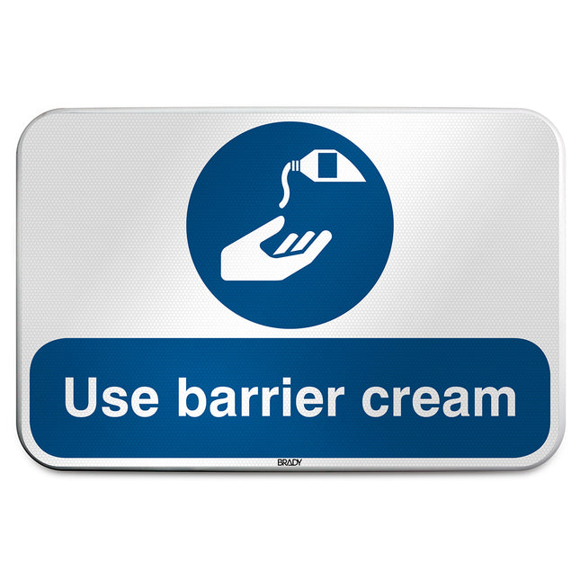 ISO Safety Sign  Use barrier cream
