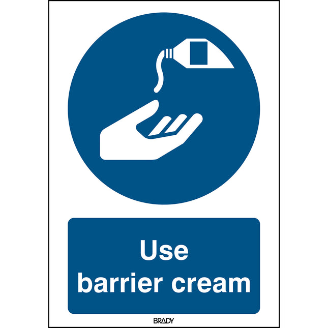 ISO Safety Sign  Use barrier cream