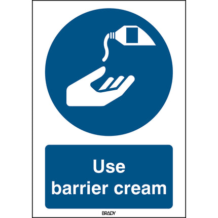 ISO Safety Sign  Use barrier cream