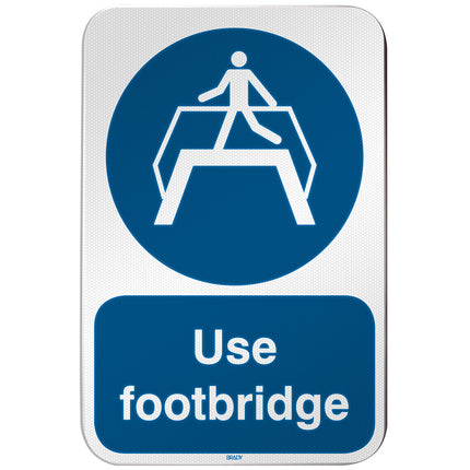 ISO Safety Sign  Use footbridge