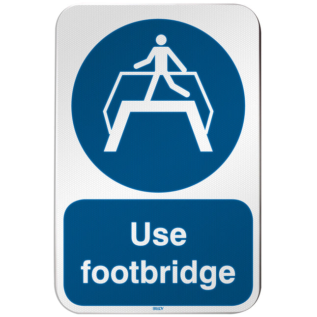 ISO Safety Sign  Use footbridge