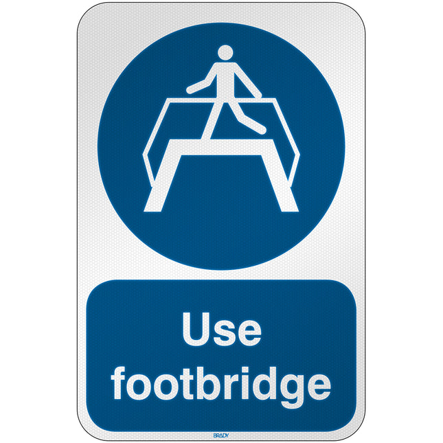 ISO Safety Sign  Use footbridge