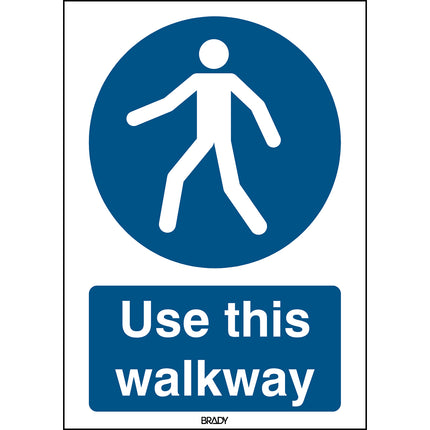 ISO Safety Sign  Use this walkway