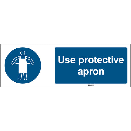 ISO Safety Sign  Use protective apron