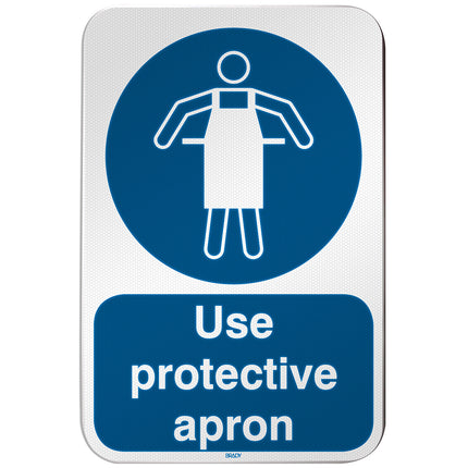 ISO Safety Sign  Use protective apron