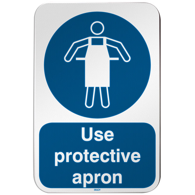 ISO Safety Sign  Use protective apron