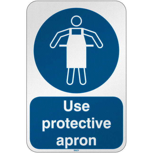ISO Safety Sign  Use protective apron