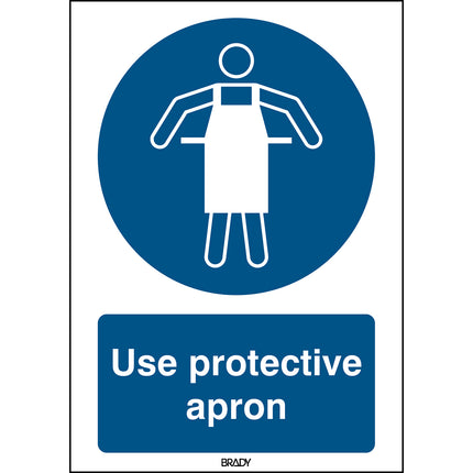 ISO Safety Sign  Use protective apron