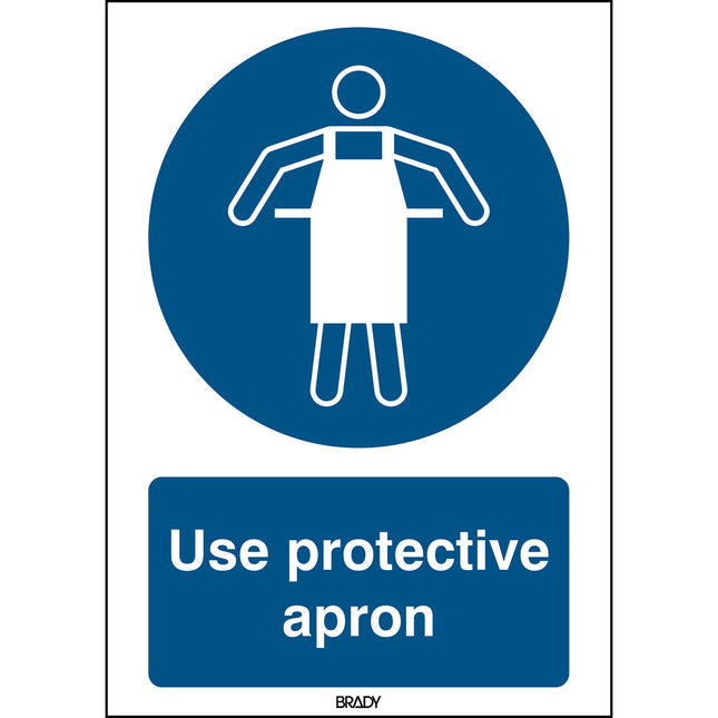 ISO Safety Sign  Use protective apron