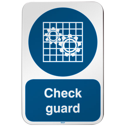 ISO Safety Sign  Check guard
