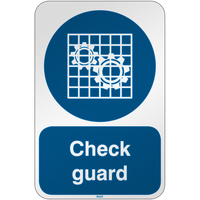 ISO Safety Sign  Check guard