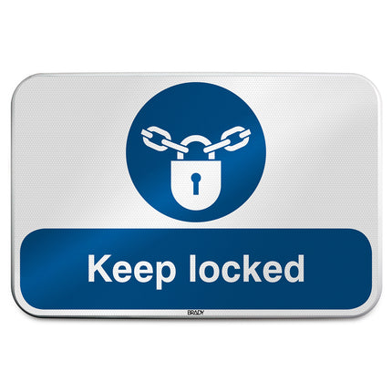 ISO Safety Sign  Keep locked