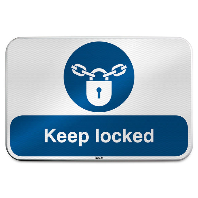 ISO Safety Sign  Keep locked
