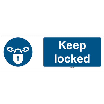 ISO Safety Sign  Keep locked