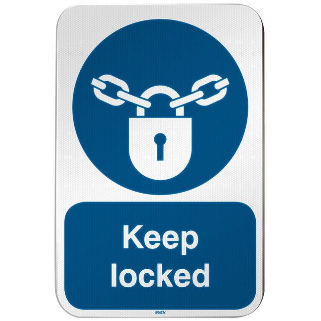 ISO Safety Sign  Keep locked