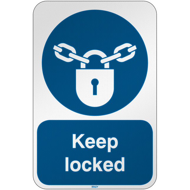 ISO Safety Sign  Keep locked